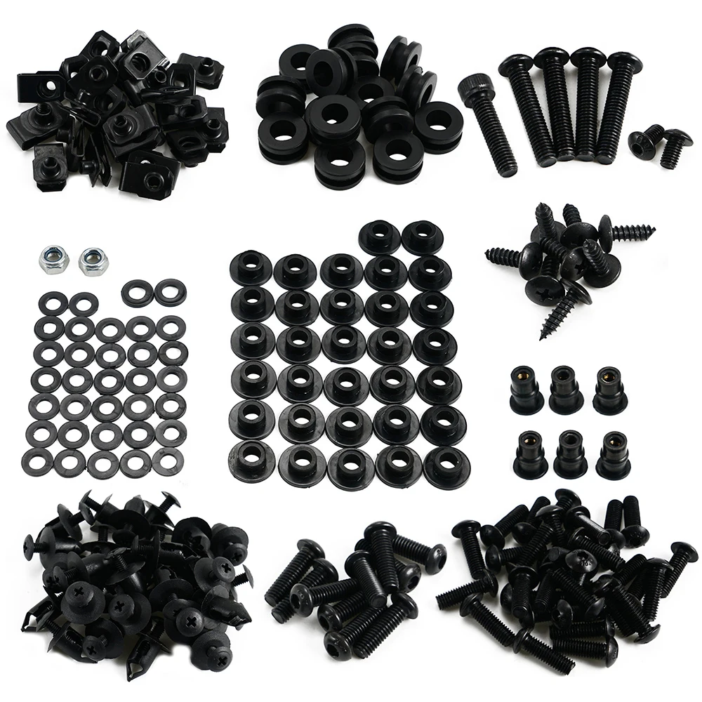 Motorcycle Fairing Bolt Kit Screws For Yamaha YZF-R6 YZFR6 YZF R6 2006 2007 Black Alloy Body Screw Complete Set