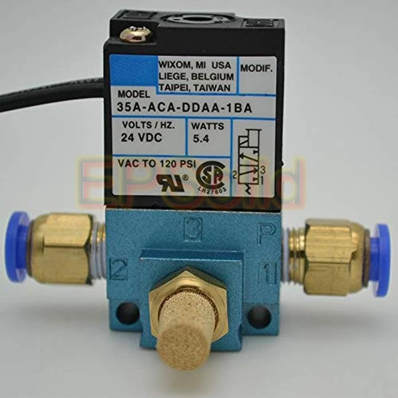 Free Shipping 3 way High frequency solenoid valve 1/8 thread 12V 24V DC 35A-ACA-DDFA-1BA MAC Marking Dispensing machin