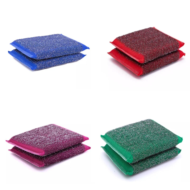 Scouring Pad Kitchen Sink Scourer Fixture Tools Rust Remover Washable Sponge Fabrics Accessories Cookware Dish Cleaning Supplies