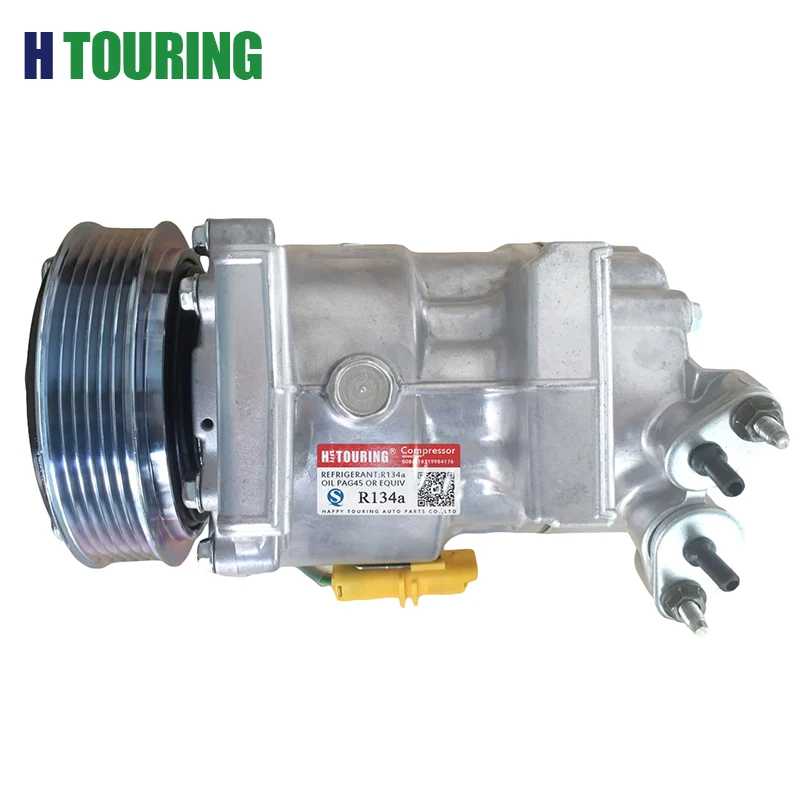 Sanden sd6v12 ac compressor for Citroen Berlingo C2 C3 Pluriel Xsara for Peugeot 206 307 9646273880 9639078180 9646273380 6453LS