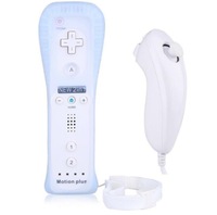 2 in 1 For Nintend Wii Remote Gamepad Controller Built-in Motion Plus Bluetooth Wireless Remote Controle For Wii Nunchuck Joypad
