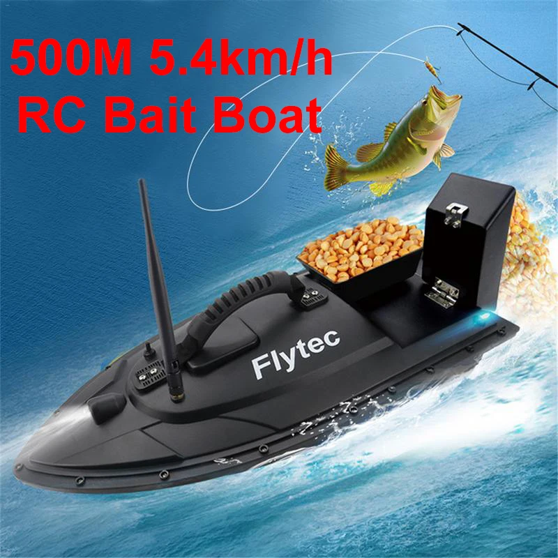 Flytec RC Boat Electric Fishing Bait Fish Finder 1.5KG 2Hours 500M Control distance5.4km/h Double Motor Toys Kit / RTR Version