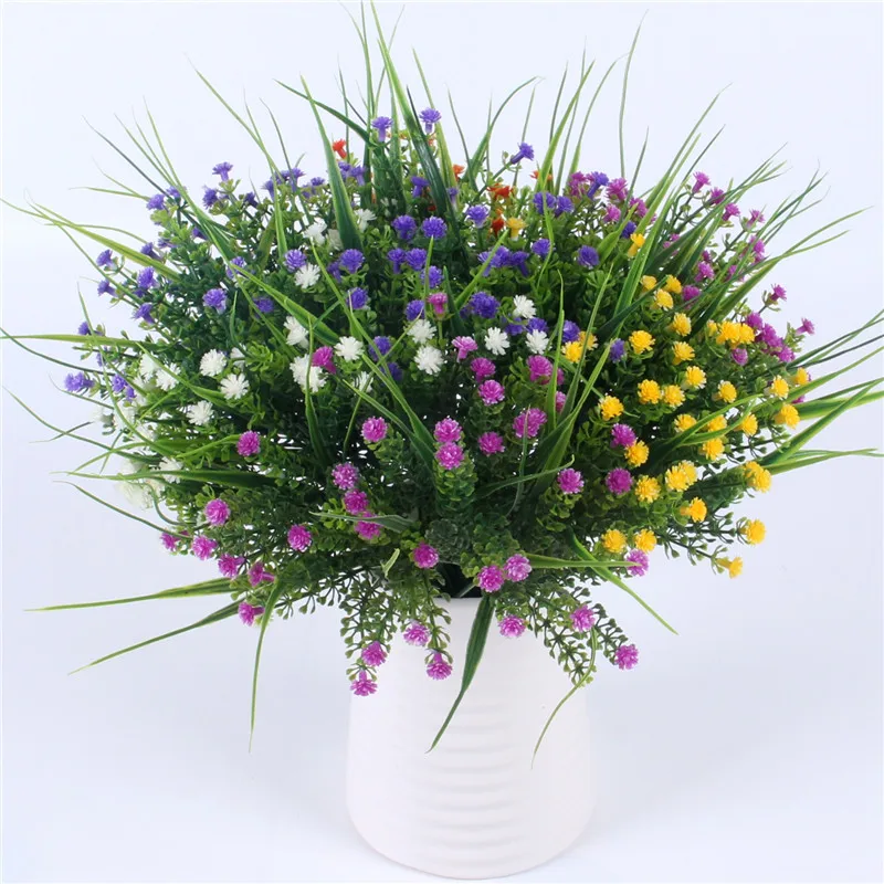 Artificial Flower for Baby's Breath, Fake Grass, Fake Grass, Wedding Decoration, Home Party, Office Display, 5 PCs/Pack