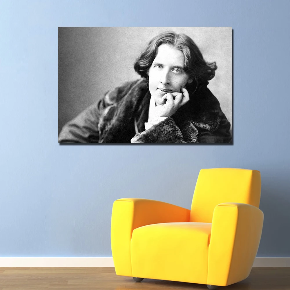 Oscar Wilde Vintage Poster Canvas Cloth Fabric Print Painting for Home Decor Wall Art Picture