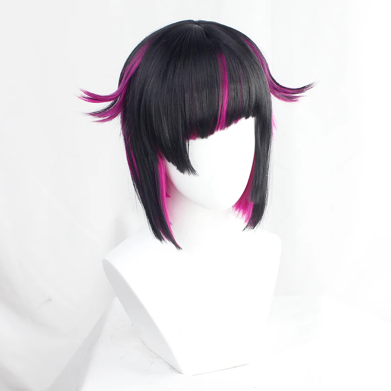 Lilia Vanrouge Pruik Roze Gemengd Zwart Cosplay Haar Synthetische Halloween Mannen Vrouwen Unisex Rollenspel