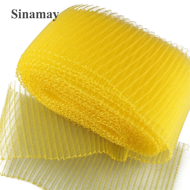 12 CM/16 CM Crinoline Horsehair Pleated Mesh Braids Fabric Beauty Mesh DIY Hair Accessories Fascinators Craft 15yards/lot