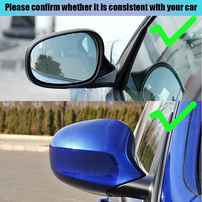 Left/Right Rearview Mirror for BMW 1 Series  E81 116d 116i 118d 118i 120d 120i 130i 09-12 Blue/White Car Side Wing Mirror Glass