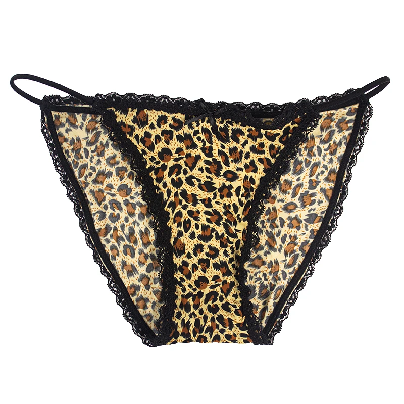 Leopard Panties For Ladies Print Sexy Lace  Women\'s Underwear Underpants Middle Low Waist One-Piece Women\'s Sexy Lingerie Briefs