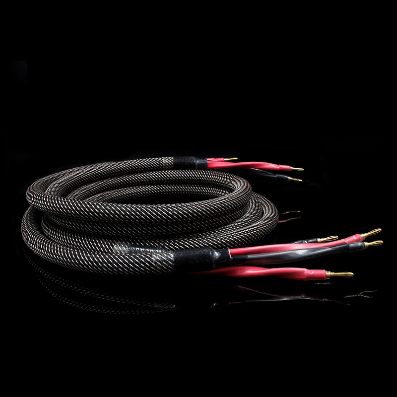Hifi 8N Silver Plating on Single Crystal Copper OCC speaker Cable HiFi CD AMP Speaker Wire