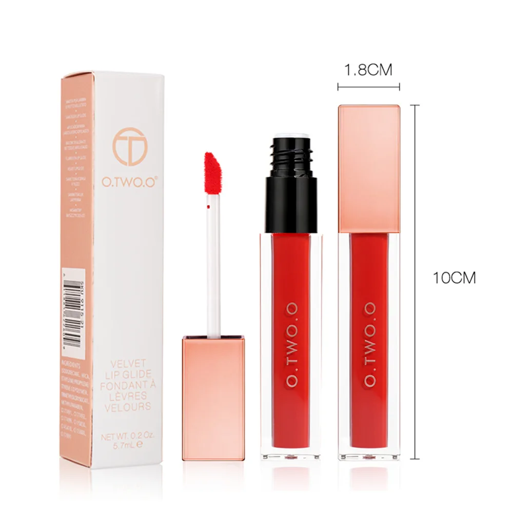 O.TWO.O liquid matte liptick Moisturizer velvet Lip Stick Long Lasting waterproof lip makeup Cosmetics women beauty Lipgloss