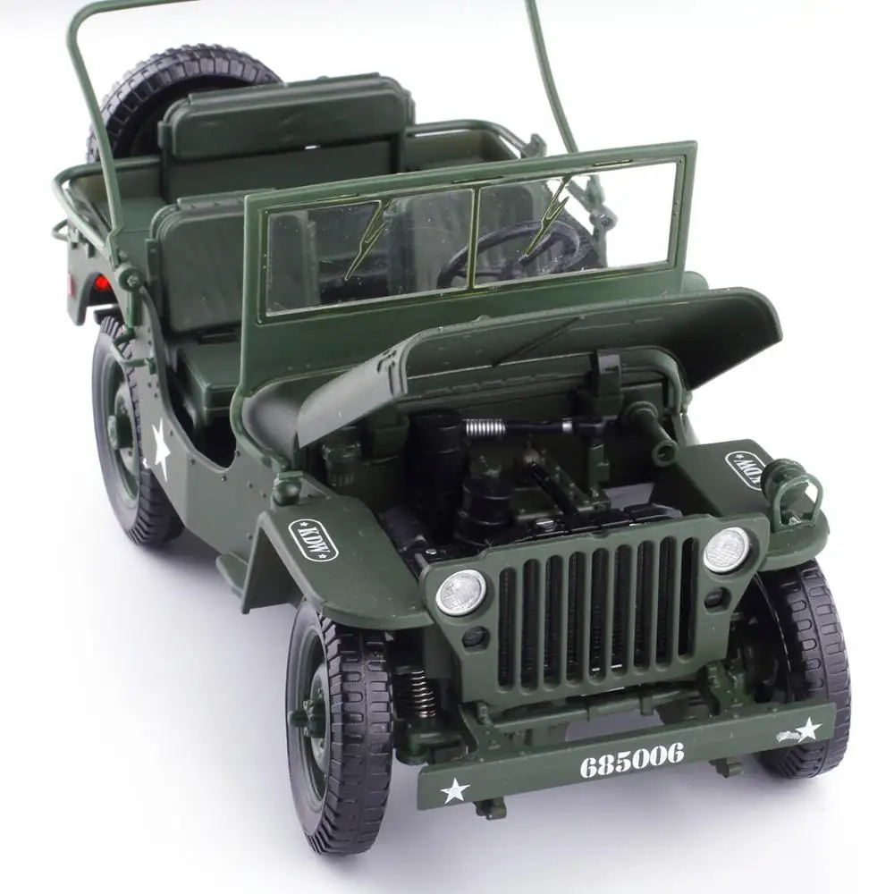 1:18 Tactical Military Model Old World War II Willis Military Vehicles Alloy Car Model For Kids Toys Gifts