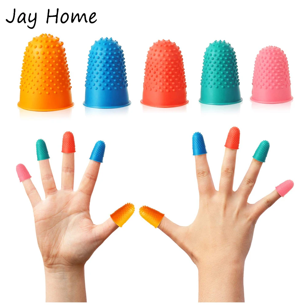 5/2/1Pc Sewing Thimble Hand-Working Sewing Thimble Finger Protector Rubber Fingers Cover Thimble DIY Quilting Sewing Accessories