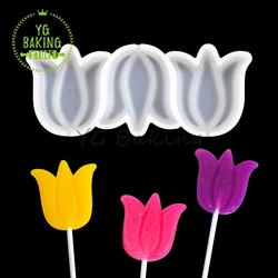 Dorica Flower Rose Design Silicone Lollipop Mold Epoxy Resin Candy Mould Cake Decorating Tools Kitchen Accessories Bakeware