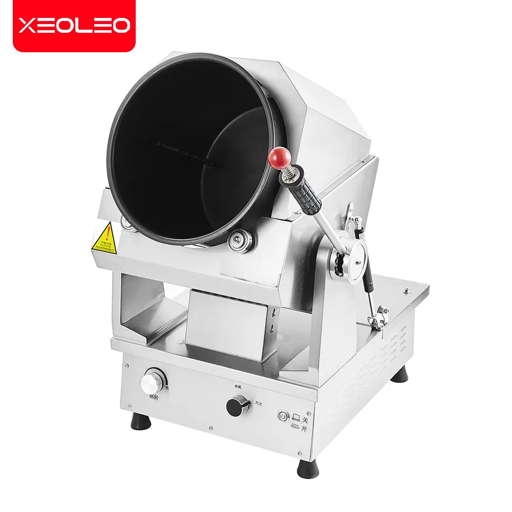 XEOLEO Gas Cooking Machine Multifunctional Kitchen Robot Automatic Drum Wok Cooker Pot Stove Restaurant Kitchen Food Equipment