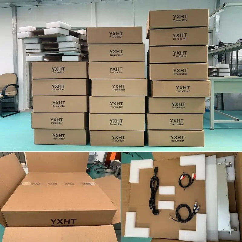 YXHT-1, 650W kit FM trasmettitore di trasmissione + Antenna dipolo a 1 baia per stazione Radio