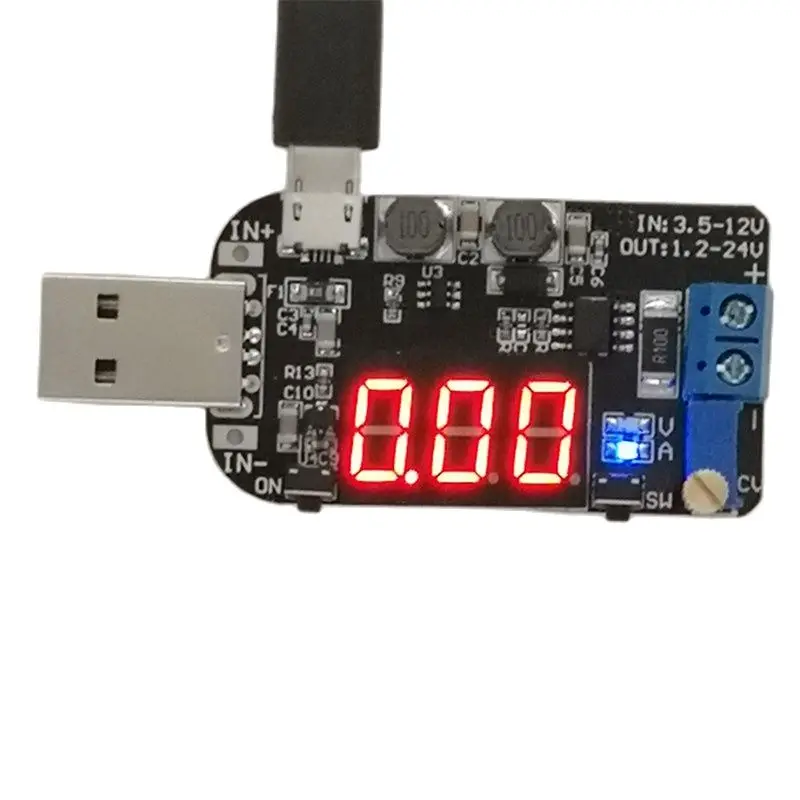 Z bieżącym USB regulowany step-up i step-down moduł regulatora napięcia zasilania 5V do 3.3V 9V 12V 18V24V DPL