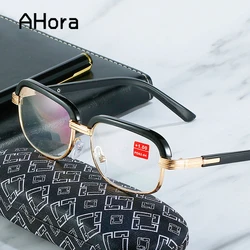 Ahora Classic Retro Glass Lens Reading Glasses Eyebrow Shaped Presbyopic Optical Eyeglasses Women Men +1.0 +1.5 +2.0 +2.5 +3.0