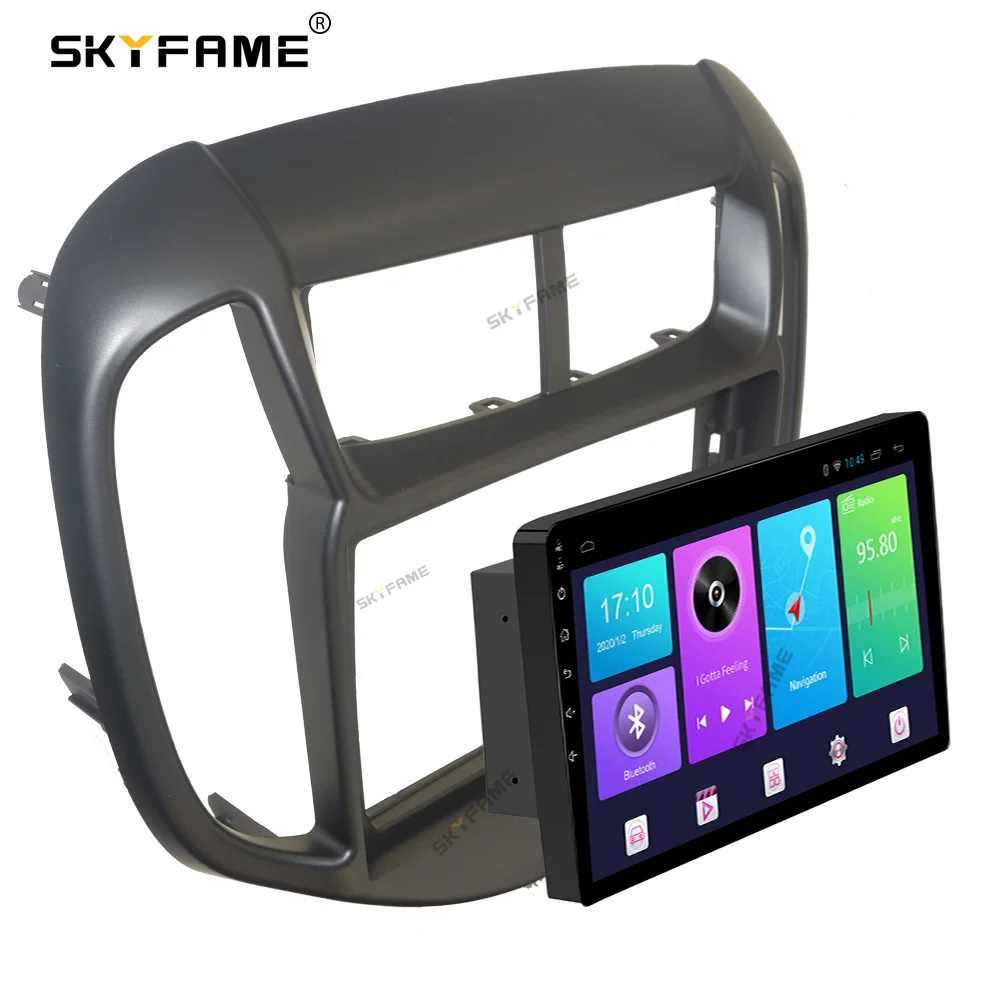 SKYFAME-Adaptador de Fascia para marco de coche, caja Canbus, Panel de ajuste de tablero de Radio Android para Chevrolet Aveo Sonic