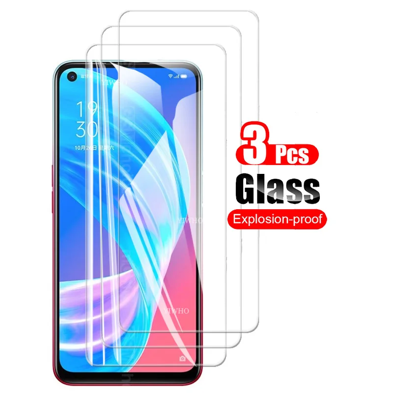 3PCS Protective Glass for Oppo a73 5g Screen Protector Tempered Glass on For oppoa73 a735g CPH2161 Camera Lens Safety Front Film