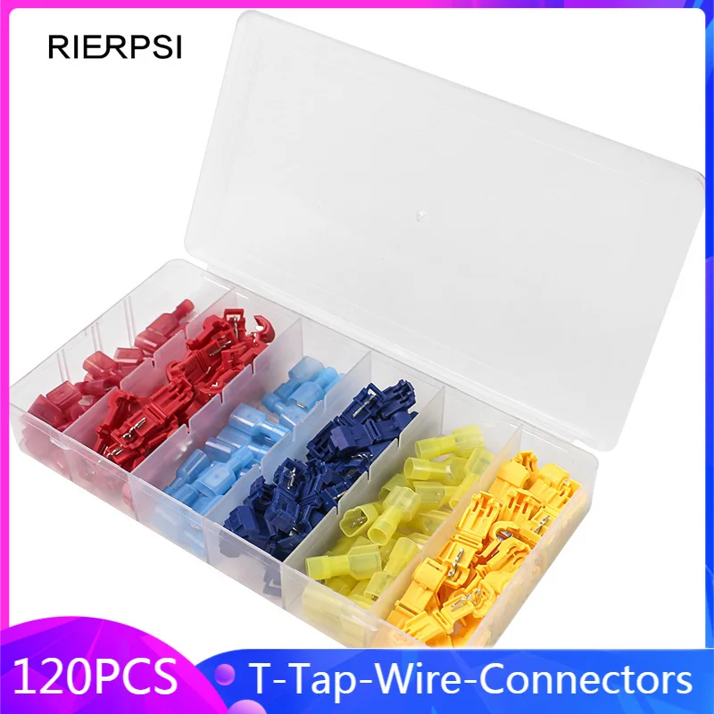 

120Pcs(60Set Quick Electrical Cable Connectors Snap Splice Lock Wire Terminal Crimp Wire Connector Waterproof Electric Connector