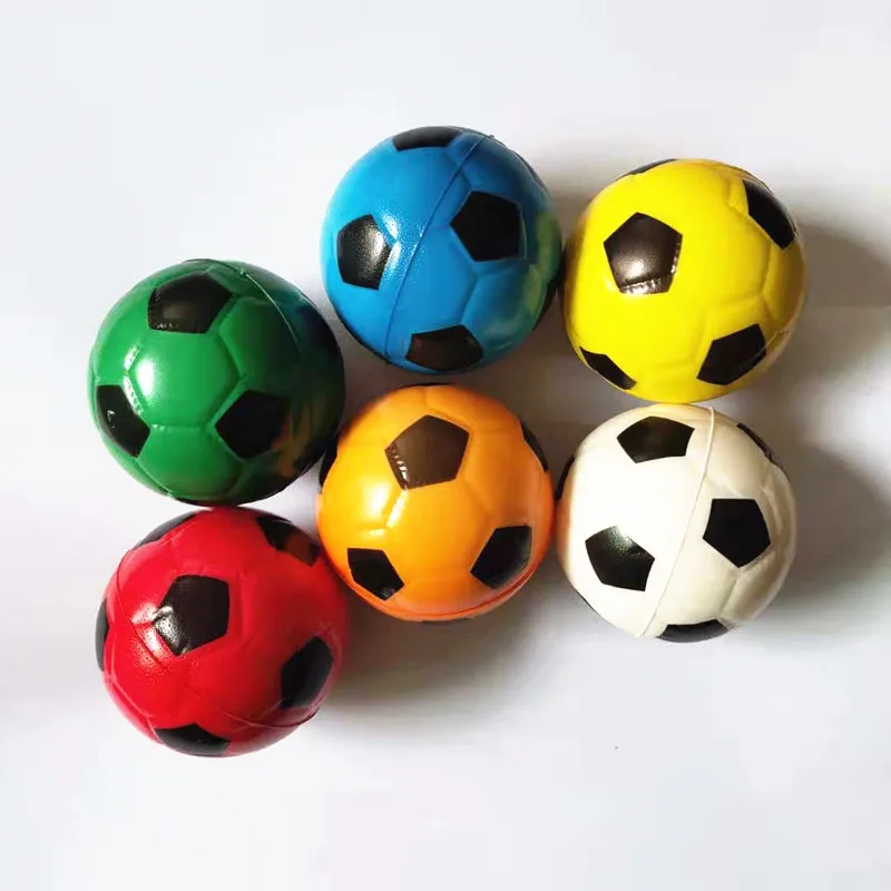 Random 2pcs Funny Gadgets 6.3cm PU Mini Football Anti Stress Expression Surprise Ball Squishy Slow Rising Ball Vent Toys