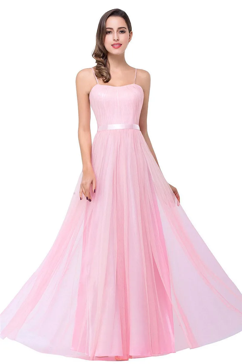 Sexy Rosa Brautjungfer Kleider Vestidos De Madrinha Elegante Fliege Chiffon Hochzeit Gast Kleid Robe Demoiselle D'honneur