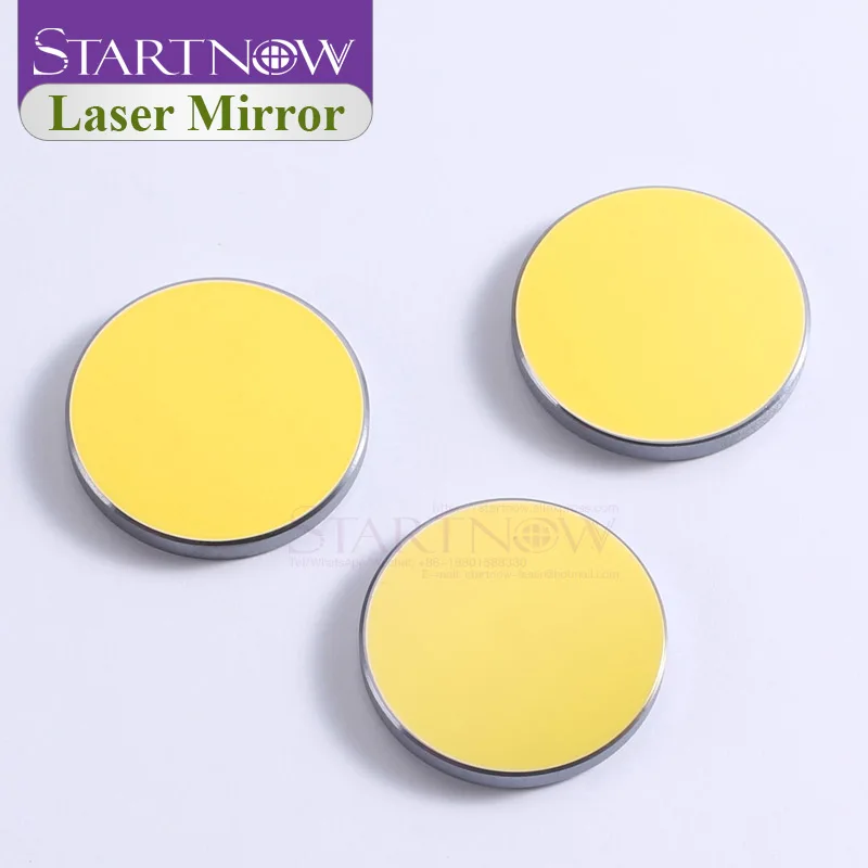 Startnow 3pcs/lot 20mm K9 Glass CO2 Laser Reflective Mirrors With Gold-Plated Reflector Lens For Laser Carving Machine