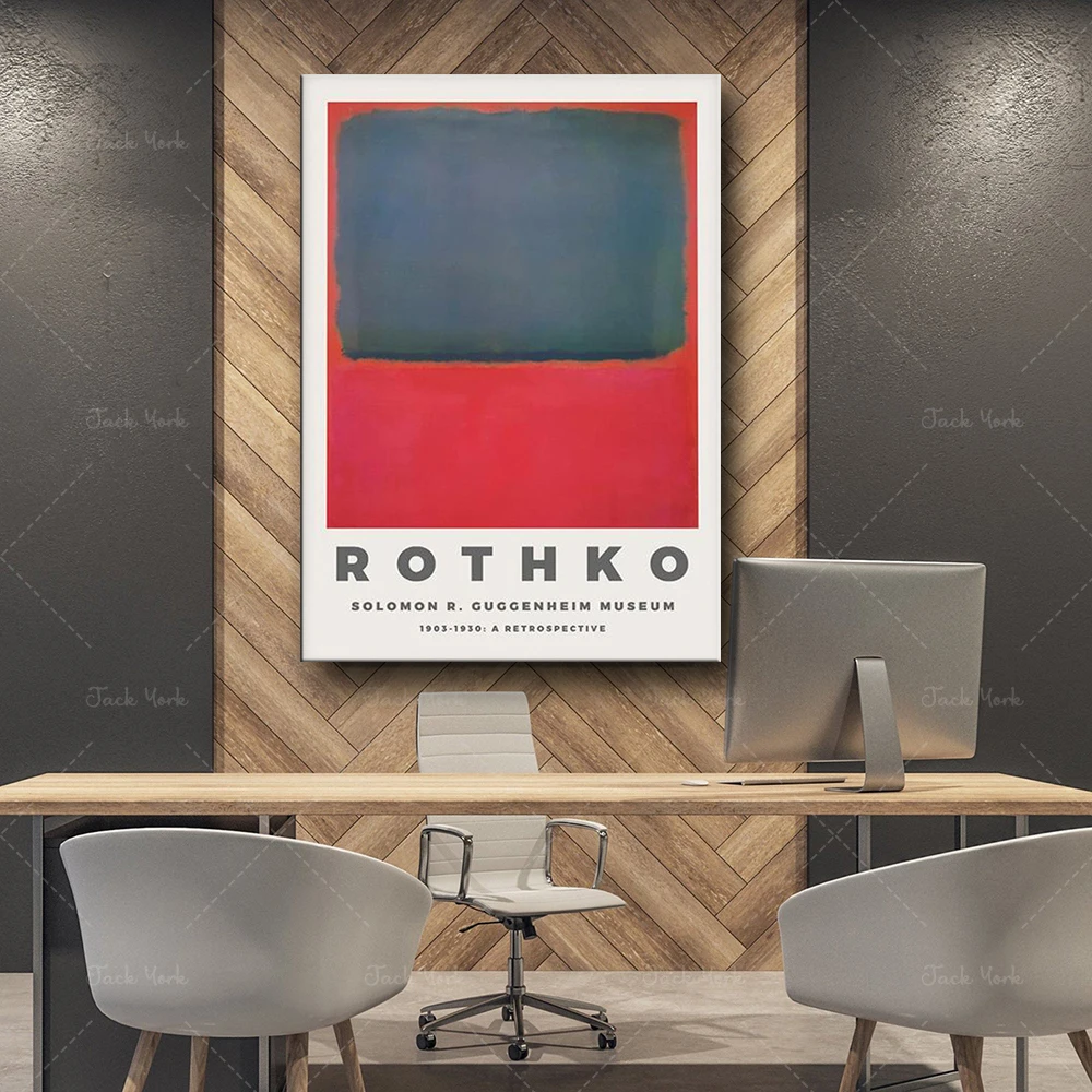 

Mark Rothko Poster, Exhibition print for the Guggenheim Museum, Art exhibition, Museum art poster, Mark Rothko print, Rothko Art