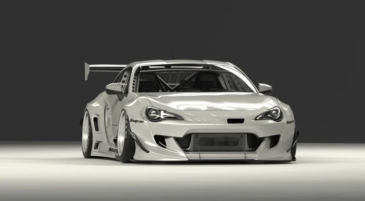 FRP Fiber Glass GRD X PD Ver.3 Aero Style  Front Bumper & Front Splitter & Front Canards Fit For 2012-2018 GT86 FT86 ZN6 FRS BRZ