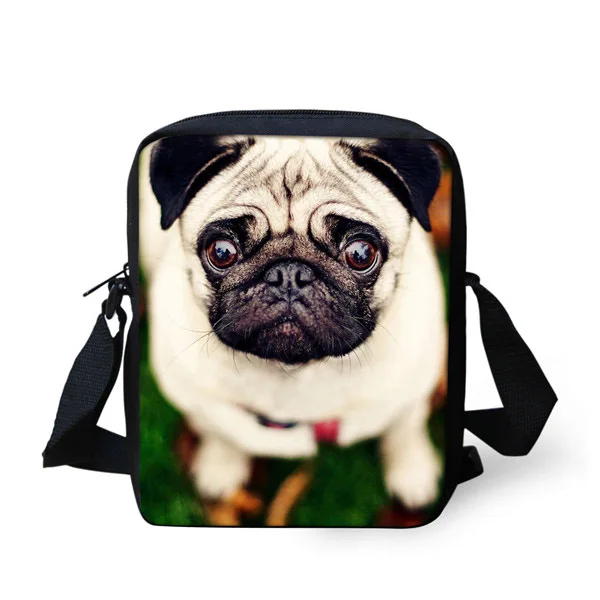 2025 Cute Pug Dog Crossbody Bag Messenger Bags Children School Bags Kids Schoolbag Mini Book Bag For Teenager Girl Kindergarten