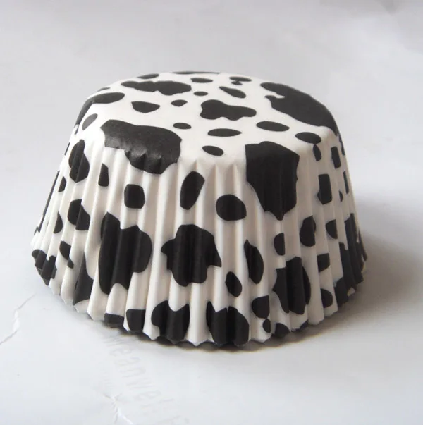 50X Birthday Cupcake Liners rainbow white cow zebra leopard animal Camouflage muffin baking Cup cake molds holder baby shower