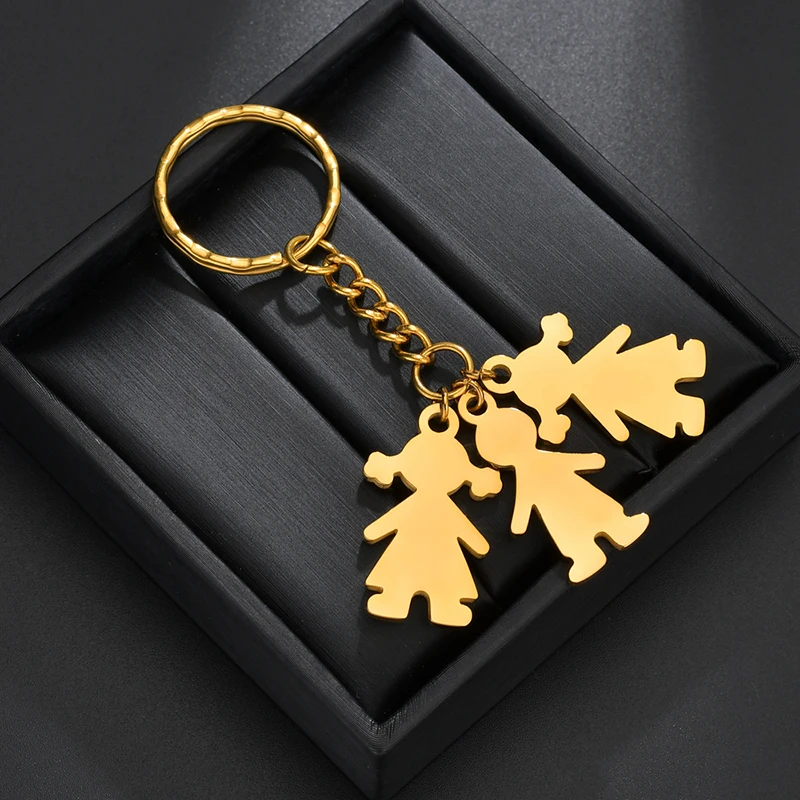 Fashion Family Boy Girl Key Rings Unisex Friends Personalized Engraved Name Date Keychain Meaningful Gifts