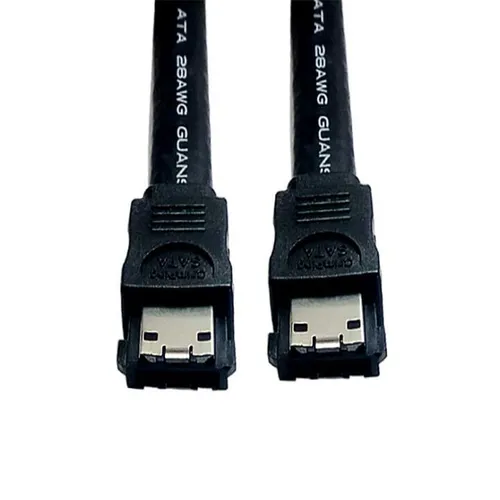Imagen 2 del producto E-SATA eSATA Cable de transferencia de datos de extensión macho a macho para disco duro portátil 1m/1,2m
