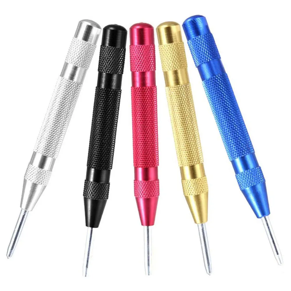 5 Inch Automatic Center Pin Punch Spring Loaded Marking Starting Holes Tool Wood Press Dent Woodwork Tool Drill Bit Hand Tools A