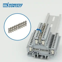 1Pc FBRNI10-5N Wiring Jumpers For MBKKB 2.5 UKK/UKKB 3 Connector FBRNI 10-5N DIN Rail UK Terminal Block Accessories Fixed Bridge