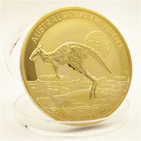 Australia Gold Silver Coins Koala Crocodie Kangaroo Eagle 1 OZ Animal Gold Coin Elizabeth Souvenir Gifts