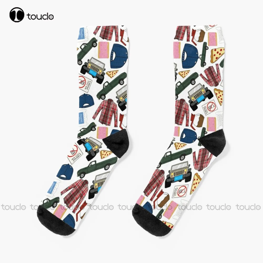 Luke Lorelai Fan Pattern Icons All Over Print White Pack Socks Socks Personalized Custom Unisex Adult Teen Youth Socks Gift