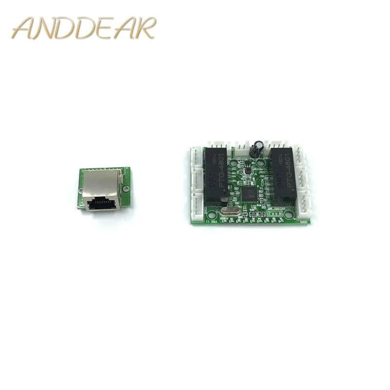 mini module design ethernet switch circuit board for ethernet switch module 10/100mbps 8 port PCBA board OEM Motherboard