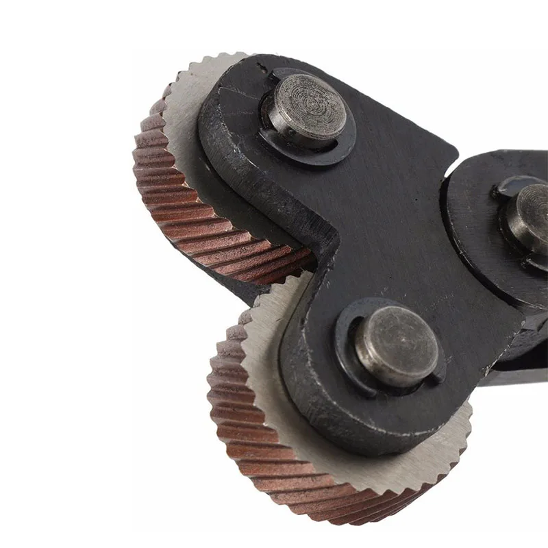 7 stücke Set Stahl Doppel rad Rändel werkzeug Set mit diagonalen linearen Rändel rad 0.5/1/2mm Abstand