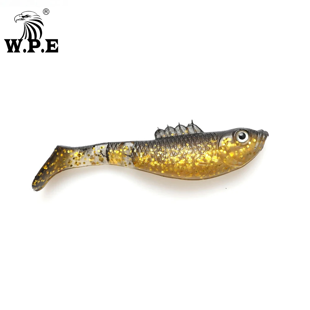 W.P.E Señuelo Wobbler Suave 100mm Ojos 3D Cola en T - imagen 3