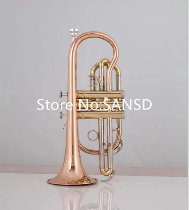 

High Quality Bach Bb Tune Cornet Horn Phosphorous Copper Trumpet Professional Musical Instrument With Case Nozzle