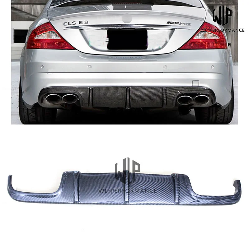 W219 High Quality Carbon Fiber Rear Lip Diffuser Car Styling for Mercedes-benz Cls Class W219 Amg Car Body Kit 2004-2011