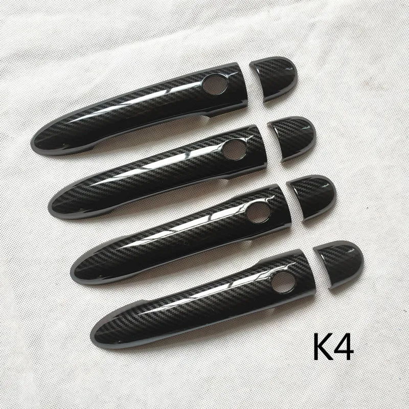 For Renault Espace 4 IV MK4 Accessories Door Handle Cover Trim Handles Covers Plastic Imitation Carbon Fiber