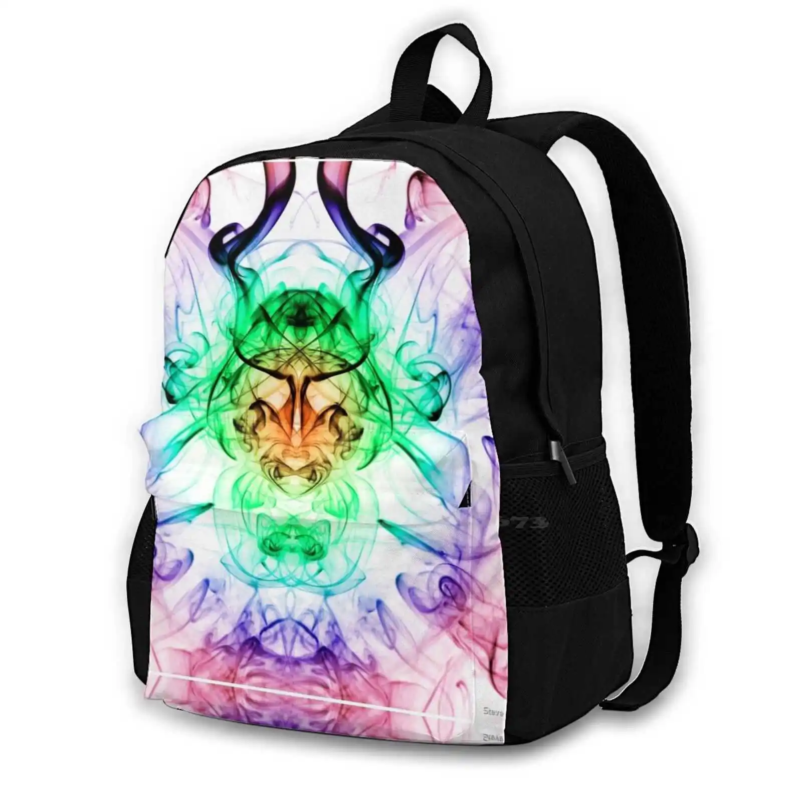 Smoke Warrior 2 Pattern Design Laptop Travel School Bags Smoking Trails Smoke Trails Smoke Art Trail Running Patterns Shapes