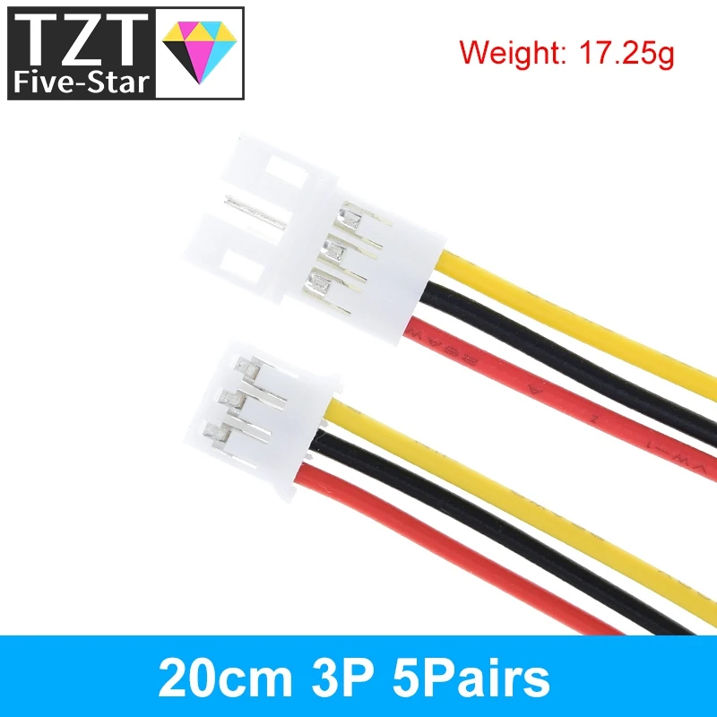 10 Stück 5 Paar Micro JST PH 2.0 2P 3P 4P 5P 6PIN Stecker-Buchsen-Verbinder mit Kabeln 20CM+20CM für Arduino MP3 – Detail 12
