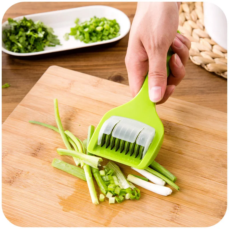 100pcs Creative Scallion Cutting Knife Shallot Cutter Fruit and Vegetable Shredder Kitchenware WB1385