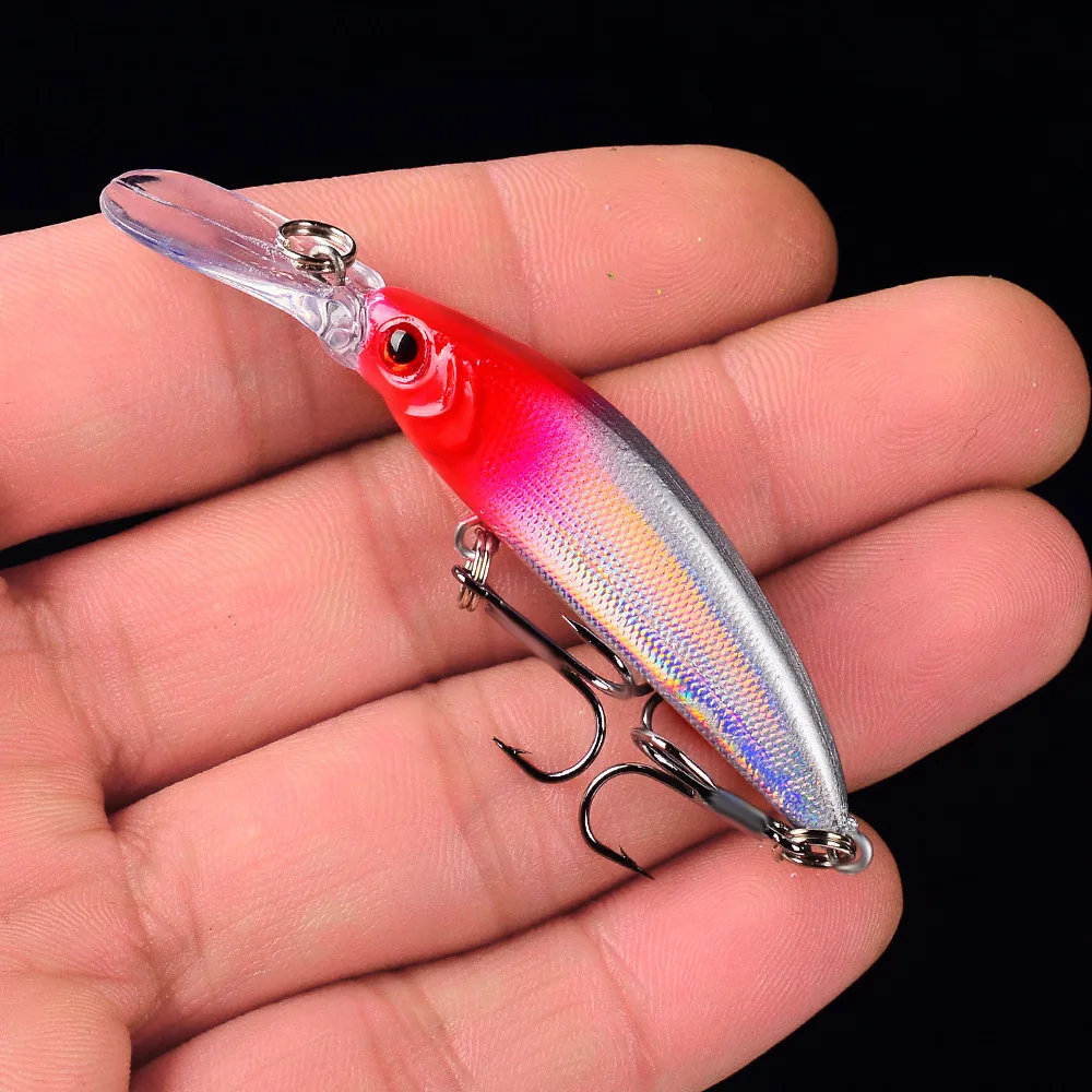 1Pcs Minnow Fishing Lure 70mm 6g Sinking Crankbait Hard Bait Wobblers Artificial Pike Carp Swimbait Pesca For Pike Trout