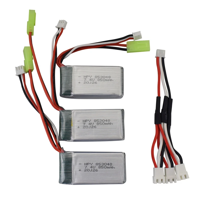 Batteria lipo da 7,4 V 850 mAh per 9300 9301E 9302E 9303E 9034E 9305E 2.4G 1:18 Telecomando 4WD Auto RC fuoristrada ad alta velocità