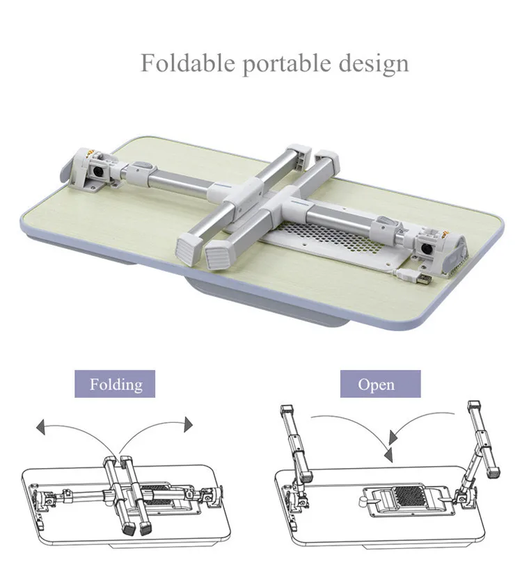 JOYLIVE Computer Table BedDesk 2021 New Multifunction Simple Folding Laptop Desk With Cooling Fan Lifting Small Table Dormitory