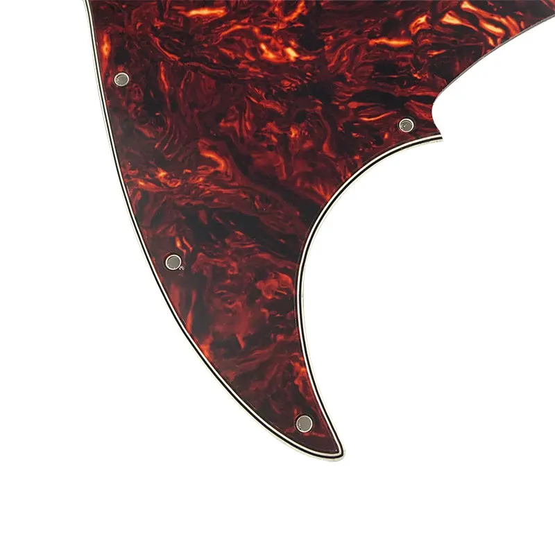 Pleroo Custom Quality Pickguard For US 10 Holes 5 String Jazz Bass Guitar Pickguard Scratch Plate Multicolor Flame Pattern